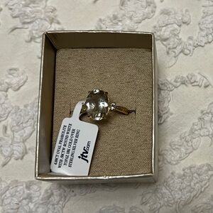 COPY - 6.00CT OVAL PRASIOLITE W/ SOCTW ROUND WHITE TOPAZ 18K GOLD OVER STERLING…